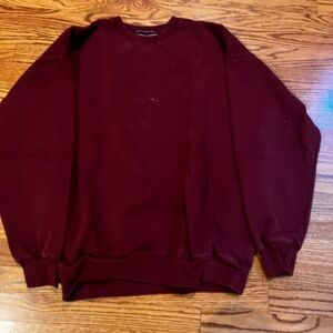 Oversized brandy melville sweatshirt in a dark red color